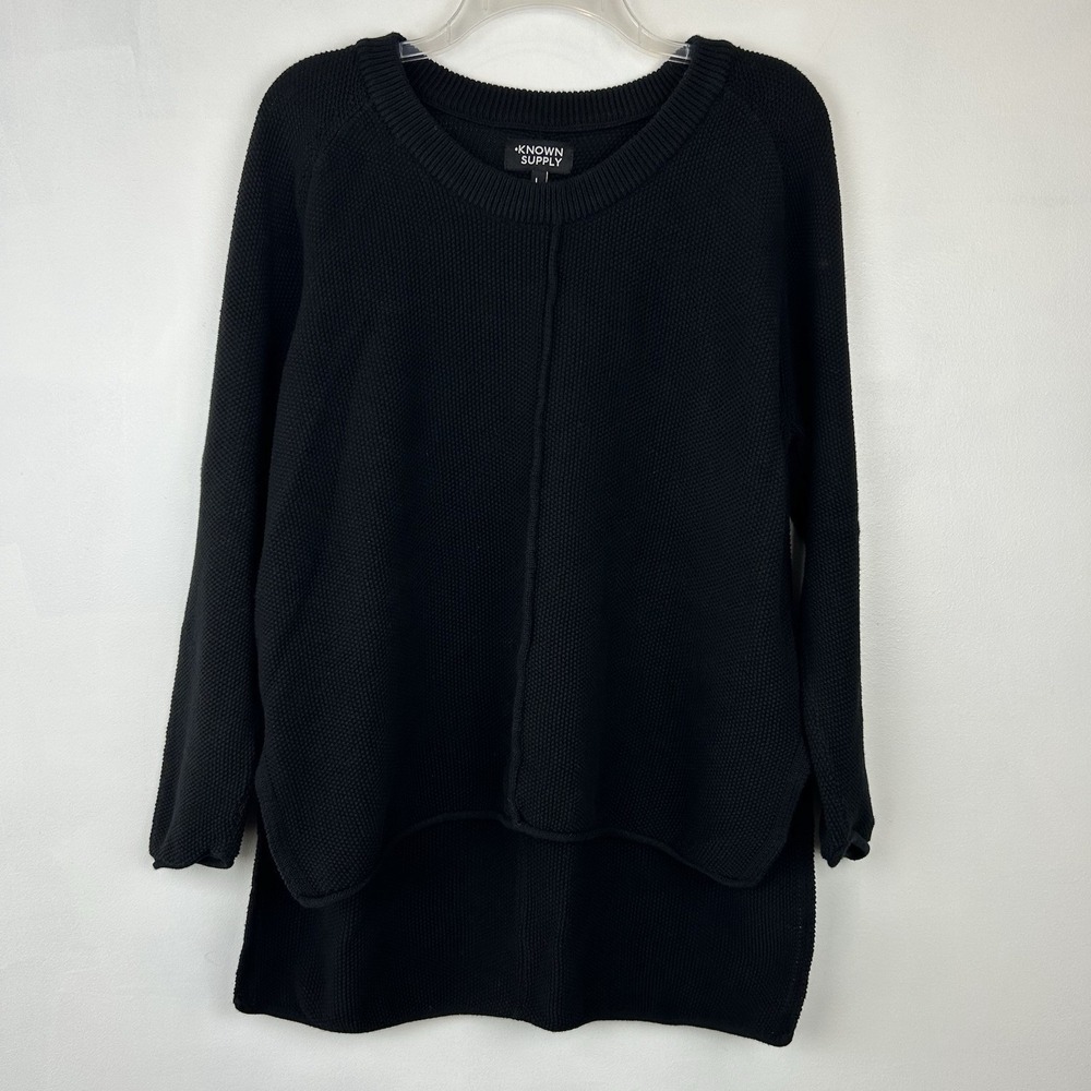Known Supply  Sweater Womens Large Black Organic Cotton Capsule Minimalist